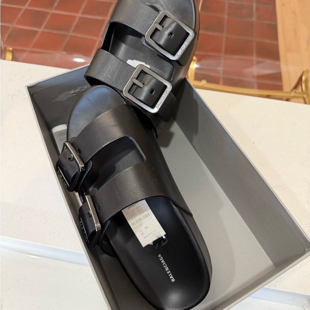 Balenciaga Platform Black Sandals- size 9
